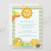 Pool Party Birthday Celebration Invitations Kaart (Voorkant)