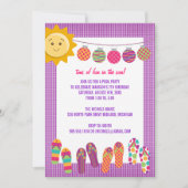 Pool Party Birthday Celebration Invitations Kaart (Voorkant)