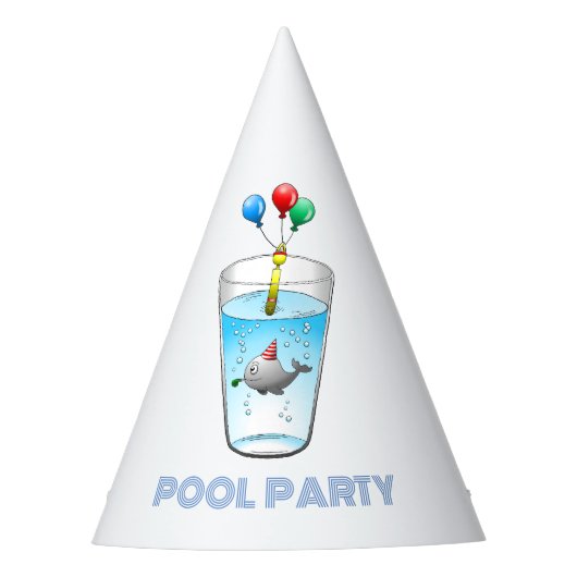 Pool Party Birthday Feesthoedjes (Voorkant)