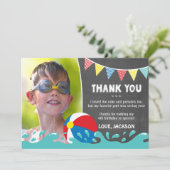 Pool Party Birthday Hartelijk dank voor uw kaart m (Staand voorkant)