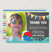 Pool Party Birthday Hartelijk dank voor uw kaart m (Voorkant / Achterkant)