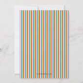 Pool Party Birthday Invitation Bright Stripes! Kaart (Achterkant)