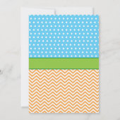 Pool Party Birthday Invitation Splish Splash Boy Kaart (Achterkant)