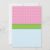 Pool Party Birthday Invitation Splish Splash Girl Kaart (Achterkant)