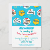 Pool Party Birthday Invitation Swimming Summer Kaart (Voorkant)