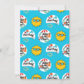 Pool Party Birthday Invitation Swimming Summer Kaart (Achterkant)