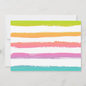 Pool Party Birthday Invitation Tropical Flamingo Kaart (Achterkant)