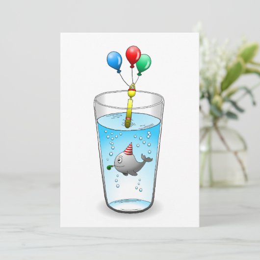 Pool Party Birthday Kaart (Staand voorkant)