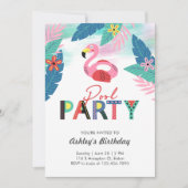 Pool Party Birthday Kaart (Voorkant)