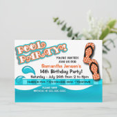 Pool Party Birthday Kaart (Staand voorkant)