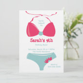 Pool Party Birthday Kaart (Staand voorkant)