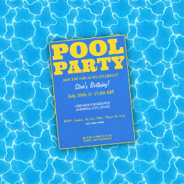 Pool Party Birthday Kaart