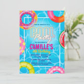 Pool Party Birthday Kaart (Staand voorkant)