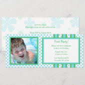 Pool Party Birthday Kaart (Voorkant / Achterkant)