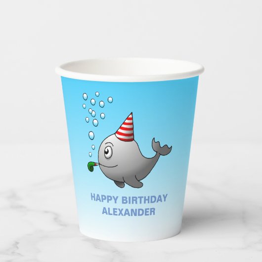 Pool Party Birthday Papieren Bekers (Voorkant)