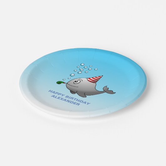 Pool Party Birthday Papieren Bordje (Gekanteld)