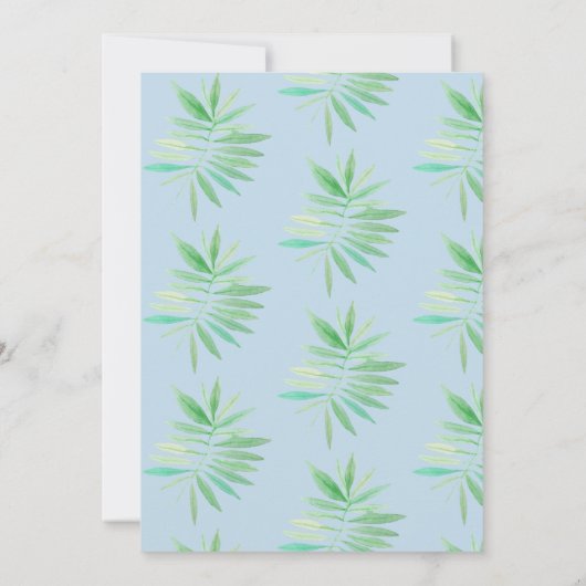 Pool Party Birthday Party Kaart (Achterkant)