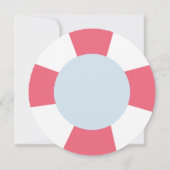 Pool Party Birthday Party roze uitnodiging (Achterkant)