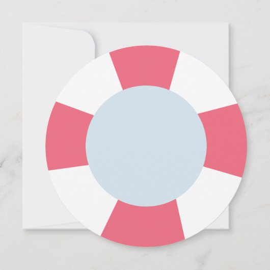 Pool Party Birthday Party roze uitnodiging (Achterkant)