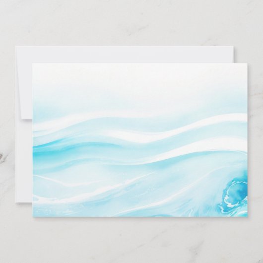 Pool Party Birthday Photo Invitation Kaart (Achterkant)