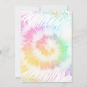 Pool Party Birthday Pink Tie Dye Girly Pool Kaart (Achterkant)