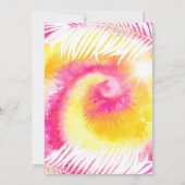 Pool Party Birthday Pink Tie Dye Girly Pool Kaart (Achterkant)
