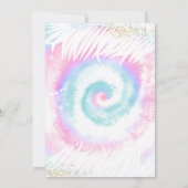 Pool Party Birthday Pink Tie Dye Pool Kaart (Achterkant)