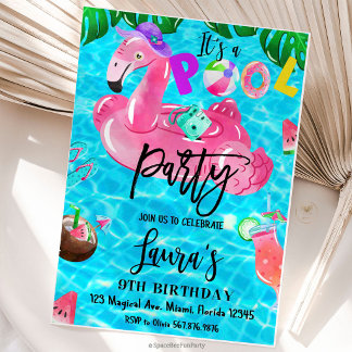 Pool Party Birthday Sea party Tropical Kaart