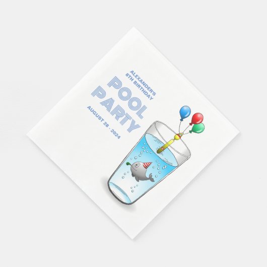 Pool Party Birthday Servet (Hoek)