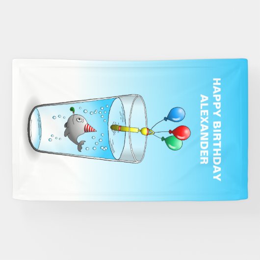 Pool Party Birthday Spandoek (Horizontaal)