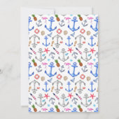 Pool Party Birthday Summer Kaart (Achterkant)