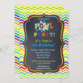 Pool Party Birthday-uitnodigingen Kaart (Voorkant / Achterkant)