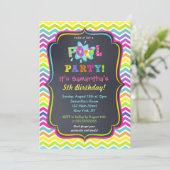 Pool Party Birthday-uitnodigingen Kaart (Staand voorkant)