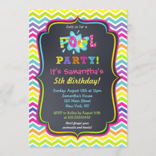 Pool Party Birthday-uitnodigingen Kaart