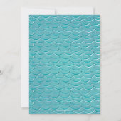 Pool Party Birthday | Zeemeermin | Uitnodigingen (Achterkant)