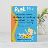 Pool Party Blonde Kaart (Staand voorkant)