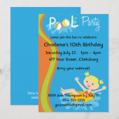 Pool Party Blonde Kaart (Voorkant / Achterkant)