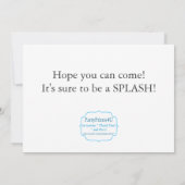 Pool Party Blue Chevron en Tan Argyle Birthday Kaart (Achterkant)