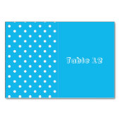 Pool Party Blue Polka Dot Table Kaarten (Achterkant)