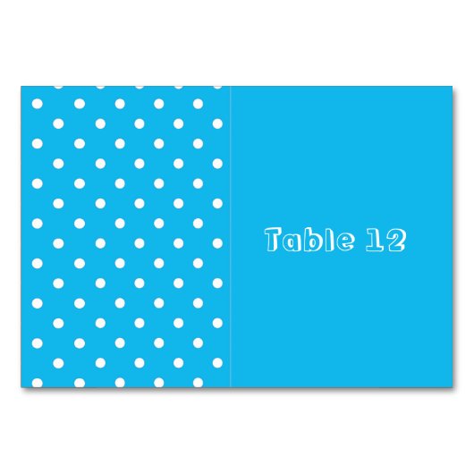 Pool Party Blue Polka Dot Table Kaarten (Voorkant)