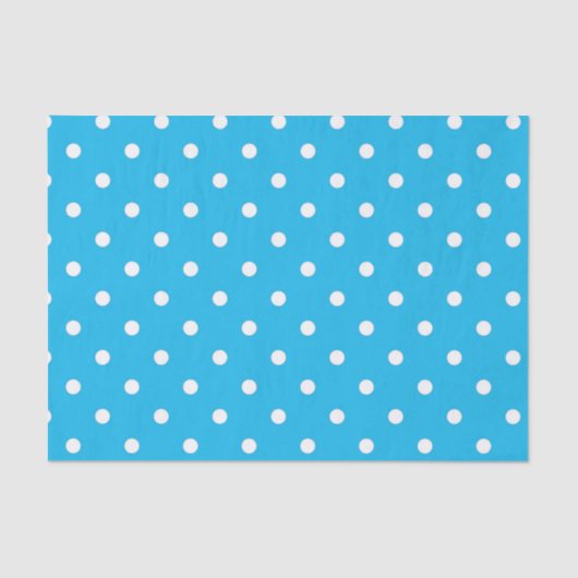 Pool Party Blue Polka Dot Tissuepapier (Voorkant)