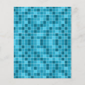 Pool party blue water budget uitnodiging flyer (Achterkant)