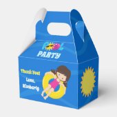 Pool Party Blue Water Cool Custom Kinderen van zat Bedankdoosjes (Voorkant Zijde)