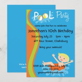 Pool Party Boy Blonde Kaart