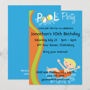 Pool Party Boy Blonde Kaart