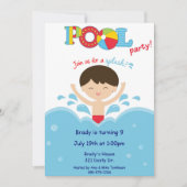 Pool Party-Boy Kaart (Voorkant)