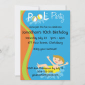 Pool Party Boy Redhead Kaart (Voorkant)
