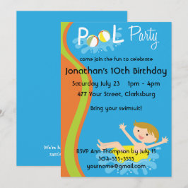 Pool Party Boy Redhead Kaart
