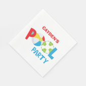 Pool Party Boy Verjaardag Servet (Hoek)