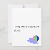 Pool Party Bright Beach Balls Kaart (Achterkant)